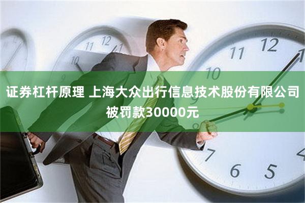 证券杠杆原理 上海大众出行信息技术股份有限公司被罚款30000元